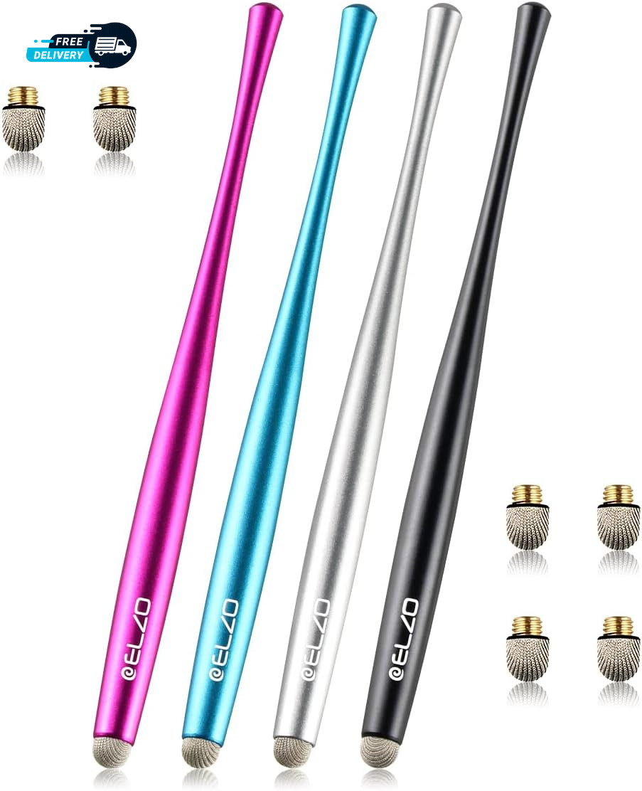 Capacitive Stylus Pens Premium Metal Slim Combo 4 Pcs Tips for All Touch Screens