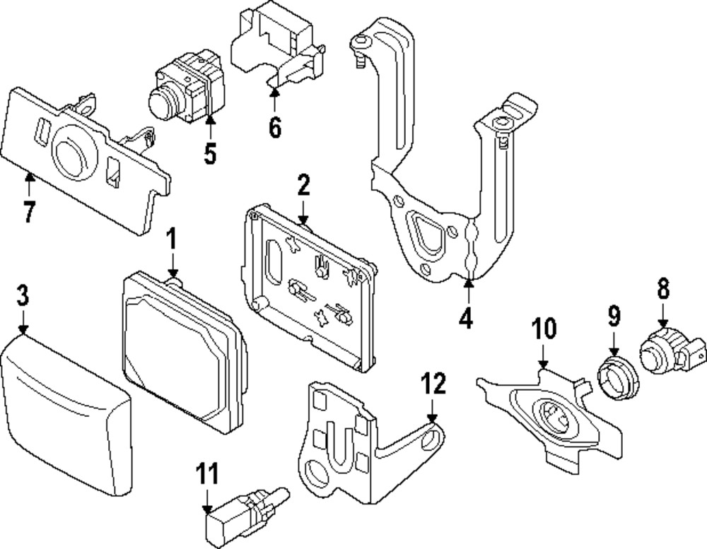 Genuine Volkswagen Radar Sensor Mount Bracket 1N3-907-461-B