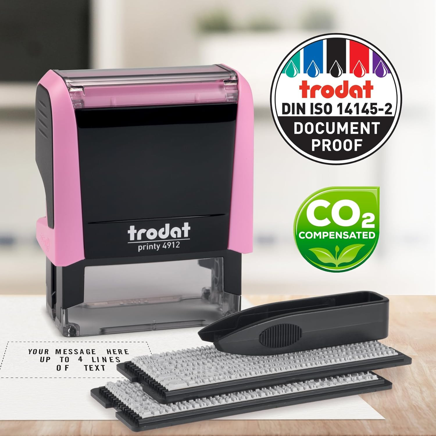 Printy 4912 Self Inking Do It Yourself (DIY) 4 Line Personalized Custom Message