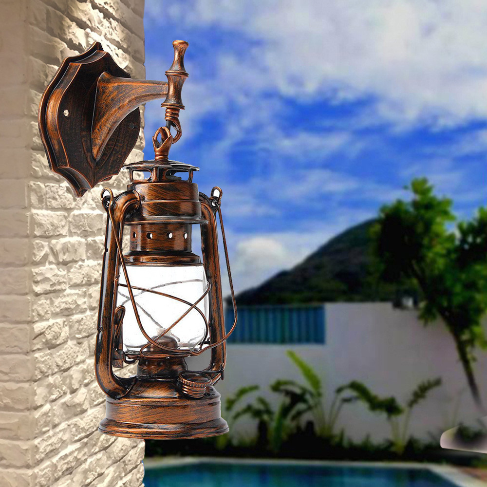 Wall Light Vintage Lantern Sconce Porch Hanging Lamp Fixture Outdoor Bronze NEW