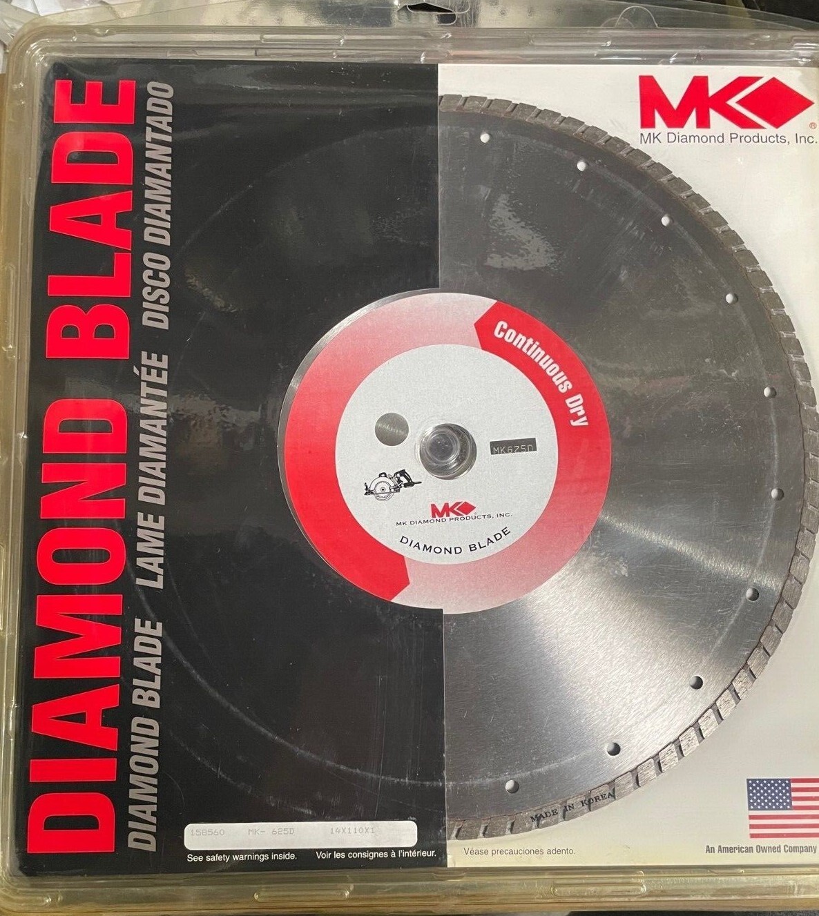 MK Diamond 158560 MK-625D 14" Dry Cutting Diamond Blade
