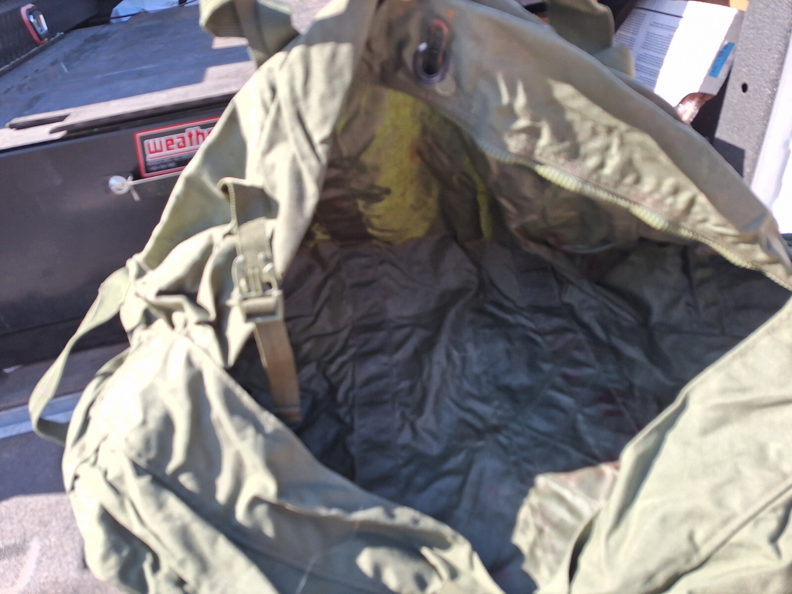 military duffle bag OD green