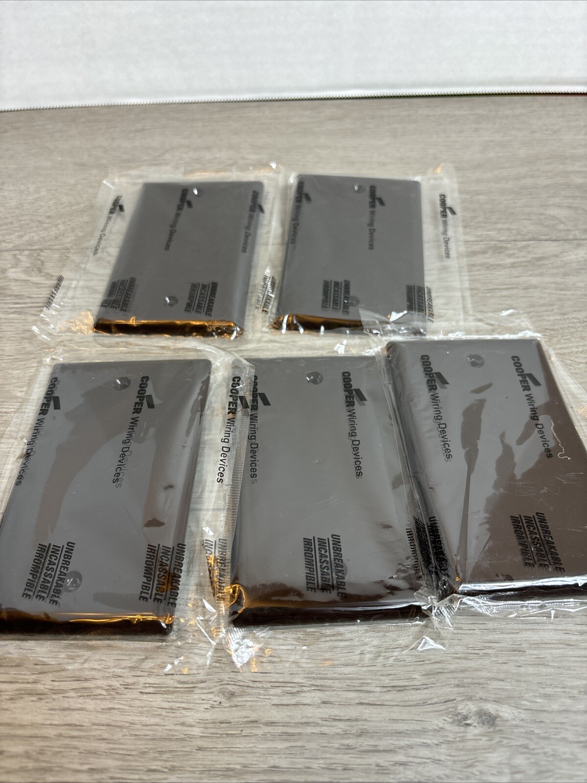Cooper Wiring Devices Brown Standard Grade Blank Wallplate Lot If 5 Cover 5129B