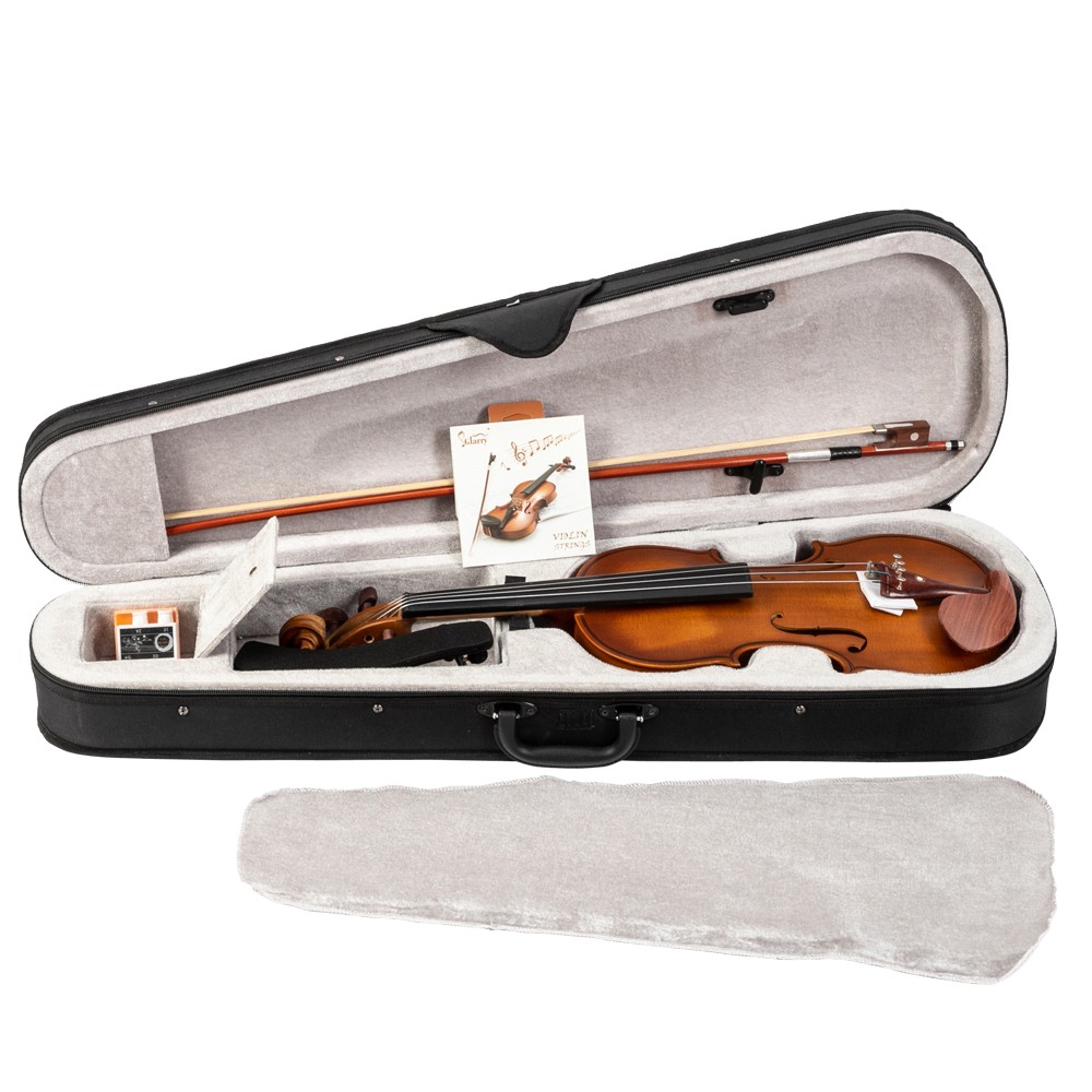 4/4 Spruce Violin Set, Matte Natural, with Case & Accessories