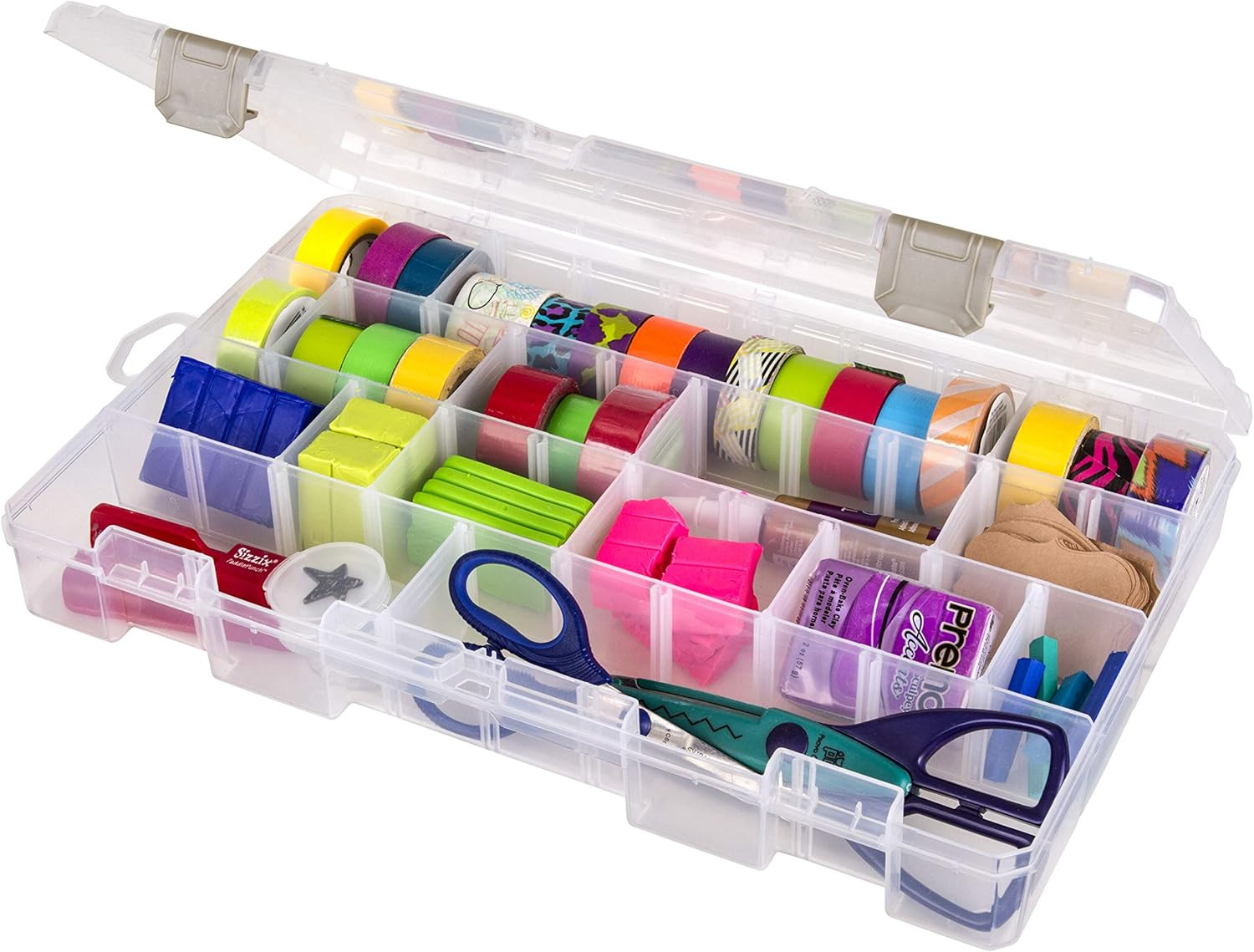 Large Solutions Box Clear Art & Craft Organizer with Dividers - Plastic Storage