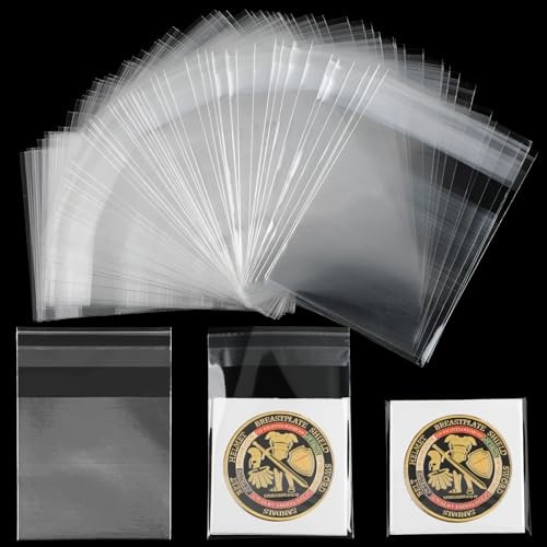 2000 Pcs Coin Flips 2x2 Sleeves Small Penny Coin Protector Clear Individual