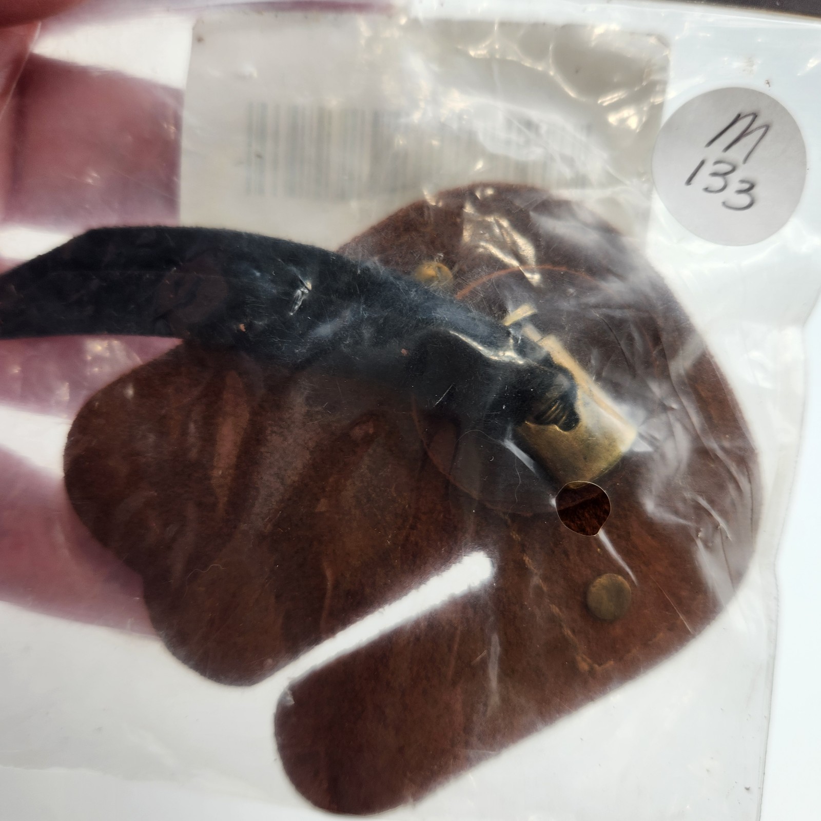 Archery Finger Tabs Leather Guard Protective Gear Brown Pertogen Small