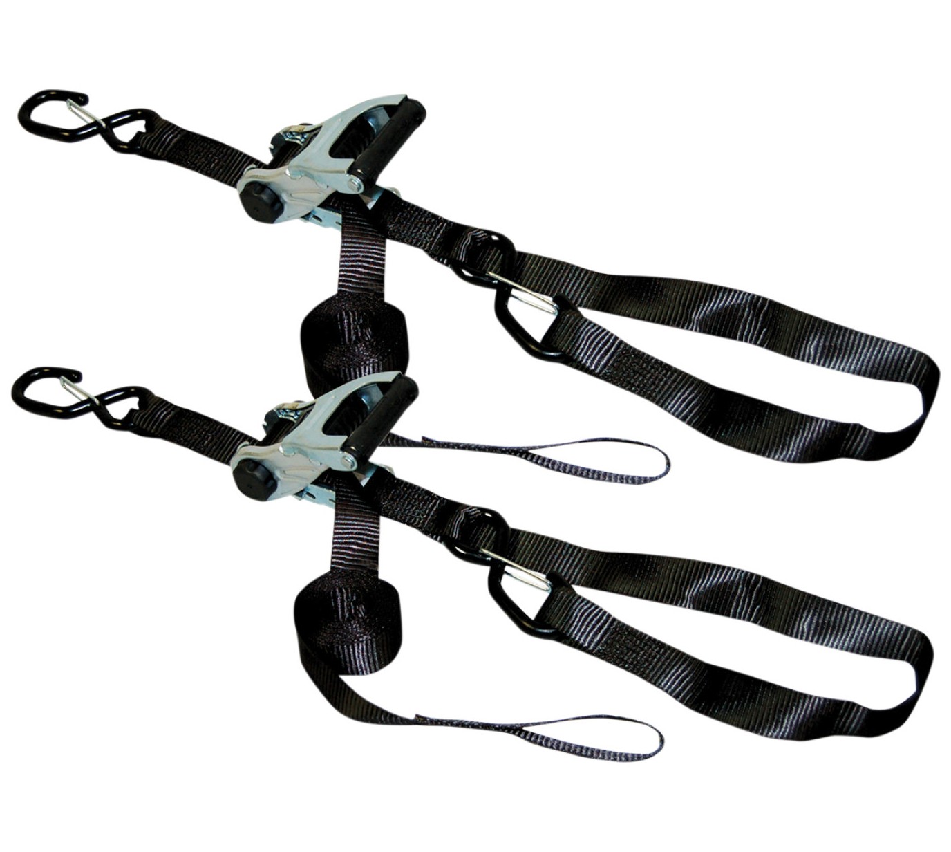 Ancra X-Series 1.25" x 96" Ratchet-Style Black Tie Downs 2pk (XR108-2P)