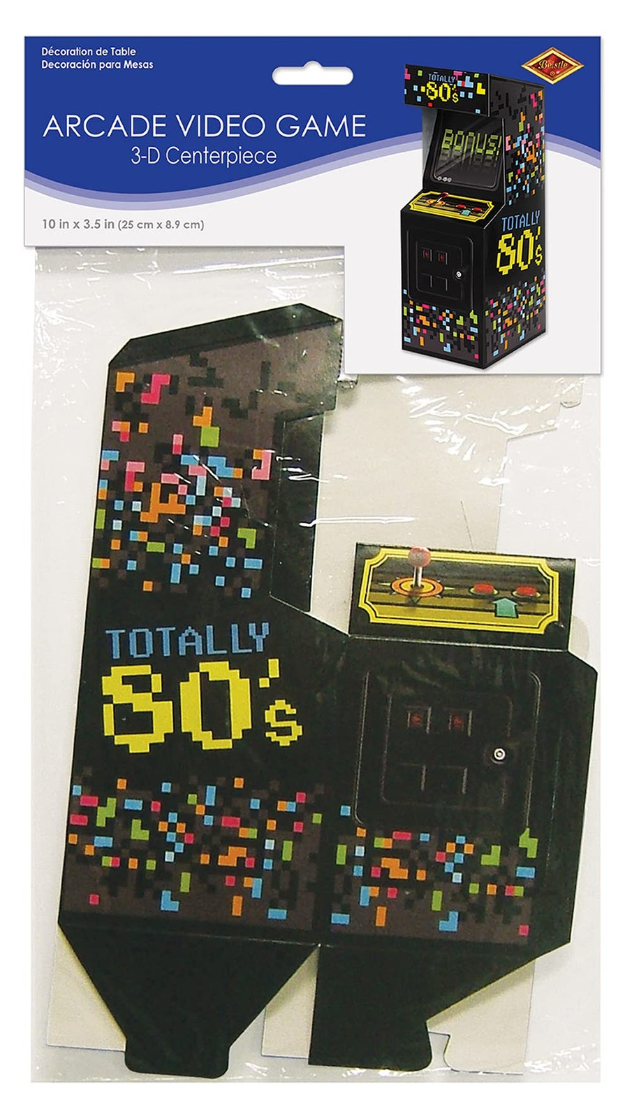 Arcade Video Game Centerpiece 10", Multicolored
