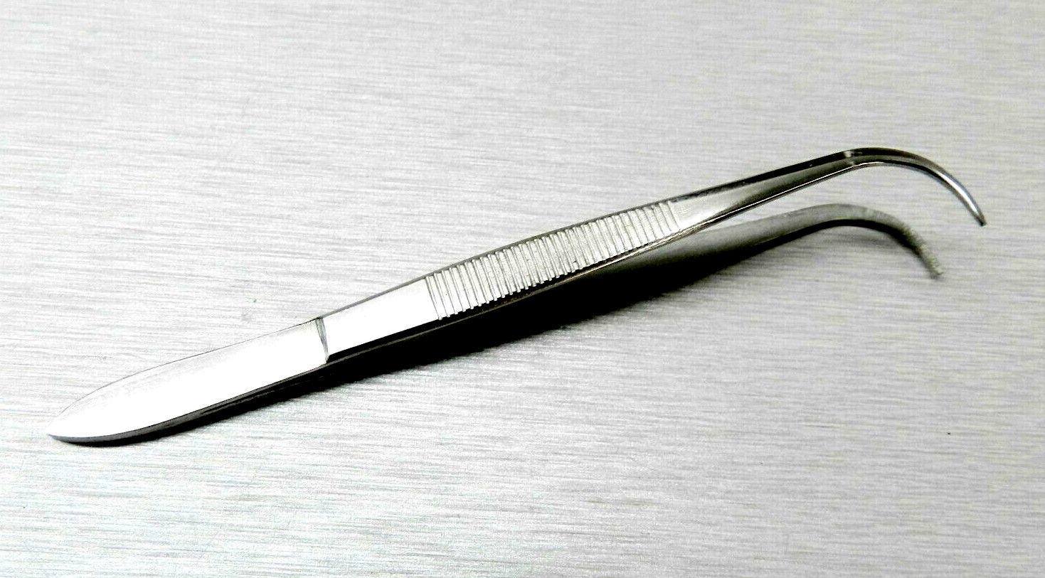 Fine Tip Curved Tweezers Mini Bent 3-3/4" Jewelry Hobby Crafts Parts Handling...