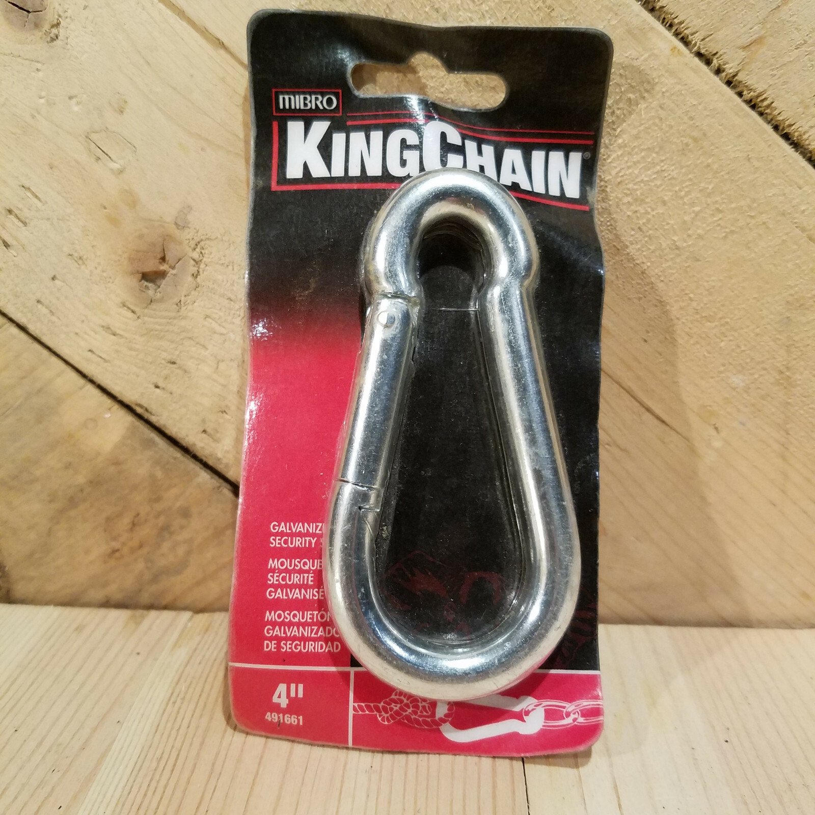 King Chain 4" Galvanized Carabiner Security Snap Mibro - Swanky Barn