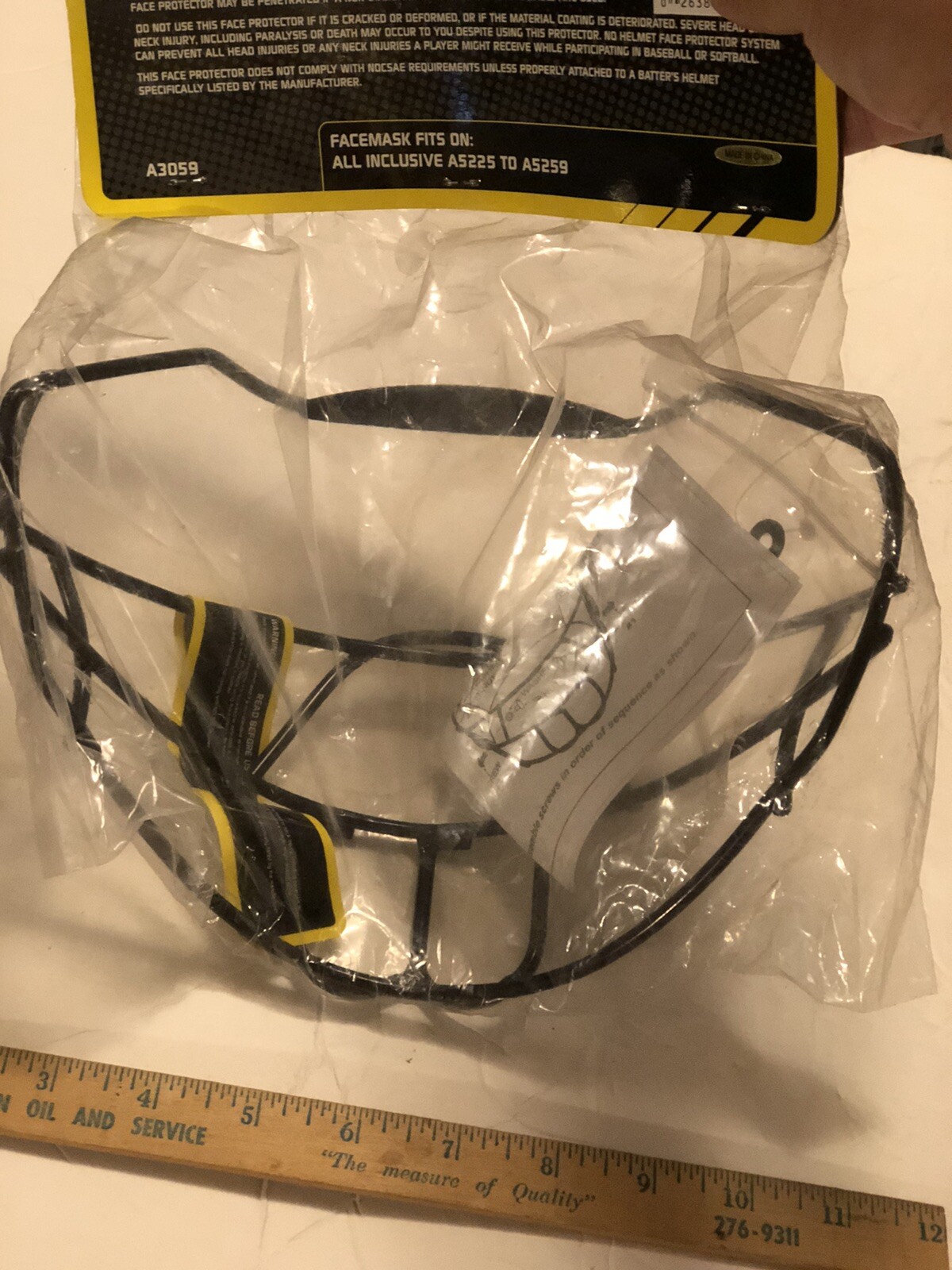 Wilson Full Face Batting Helmet Facemask Replacement - A3059 @