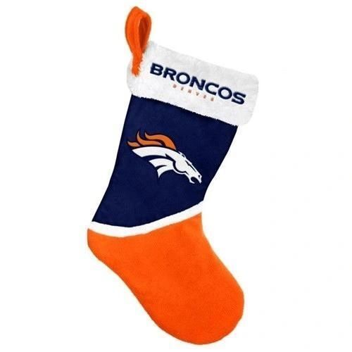 Denver Broncos Christmas Stocking Holiday 17" Team Colors Logo New! (D/3/4)