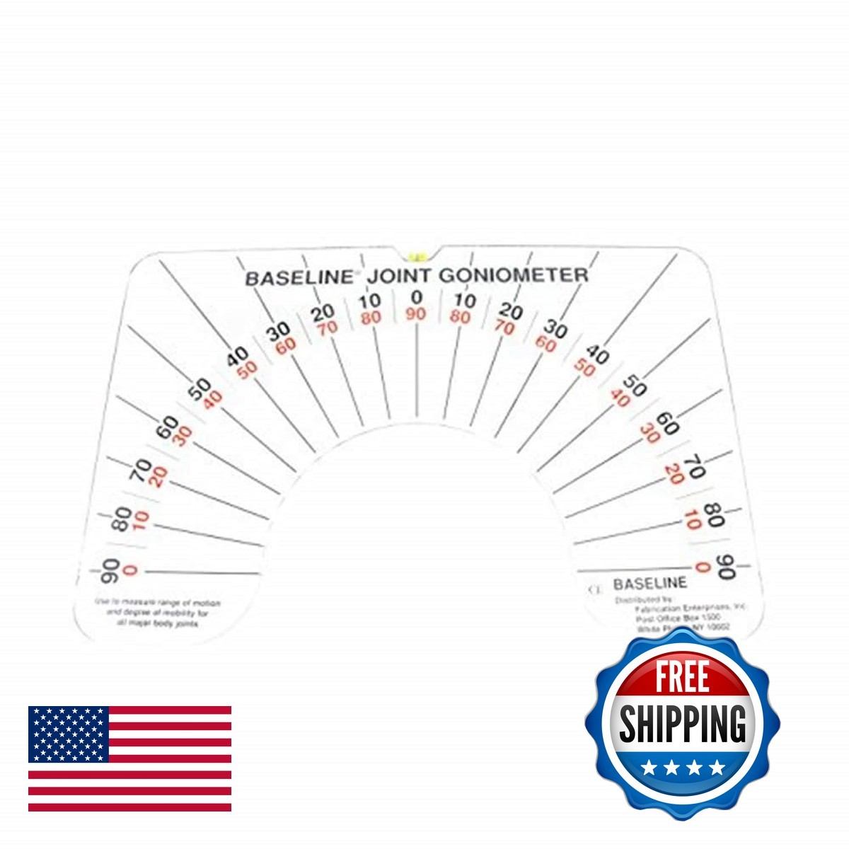 Baseline 12-1076 Large Joint Arthrodial Protractor Goniometer, Cervical Rotation