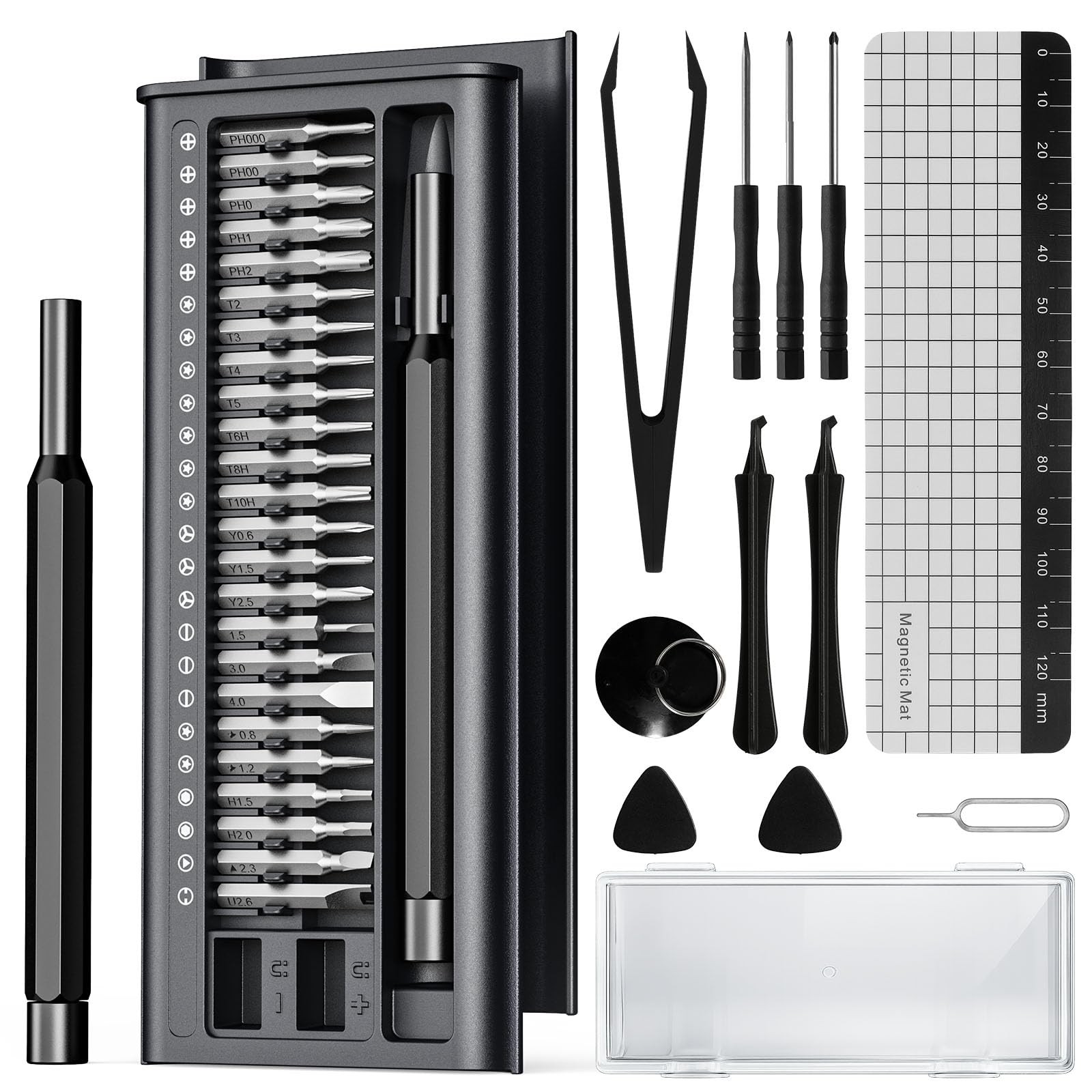38-in-1 Precision Screwdriver Set, Mini Professional Tiny Repair Tool Black