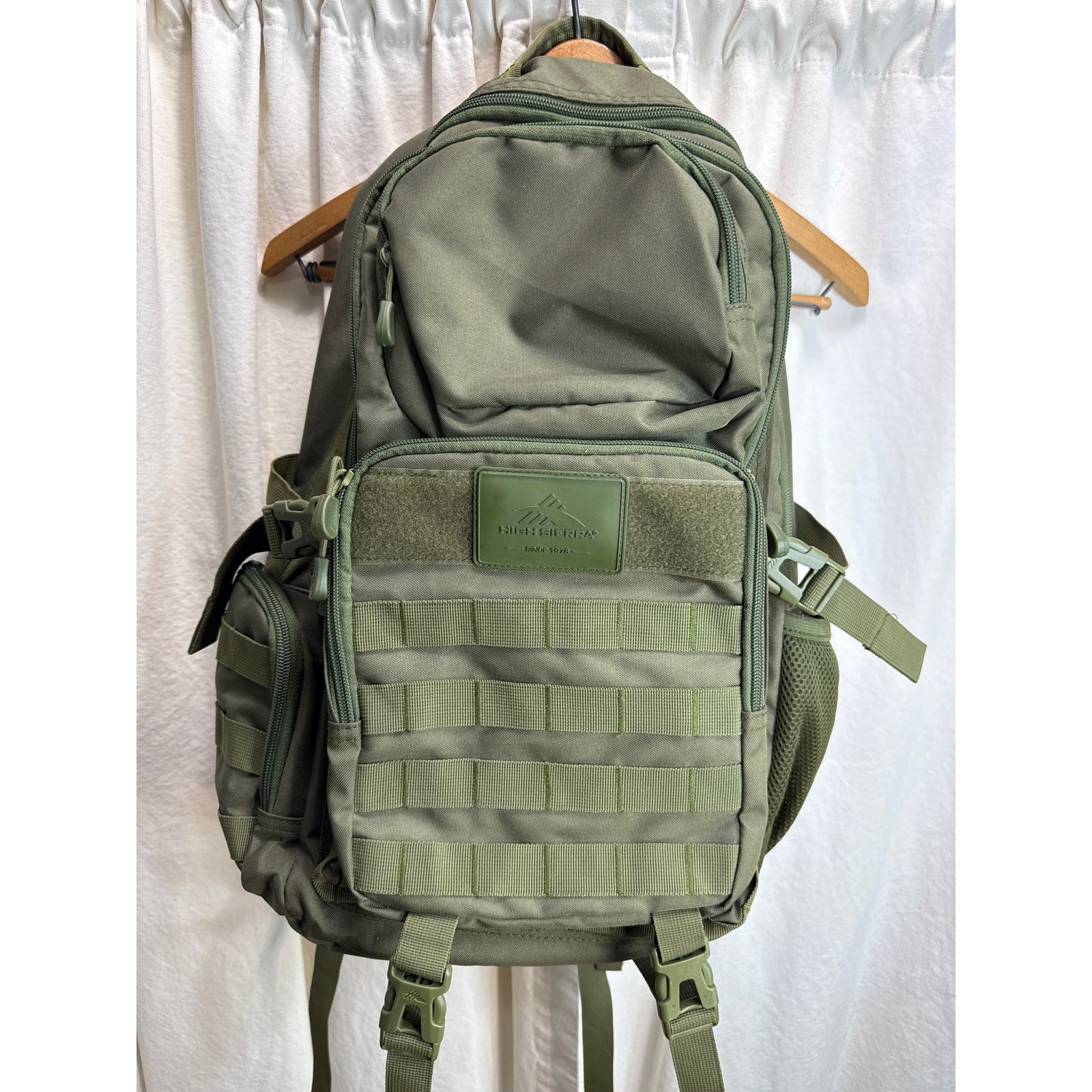 High Sierra Tactical Green Hiking Camping Backpack Knapsack 15" Computer Pack