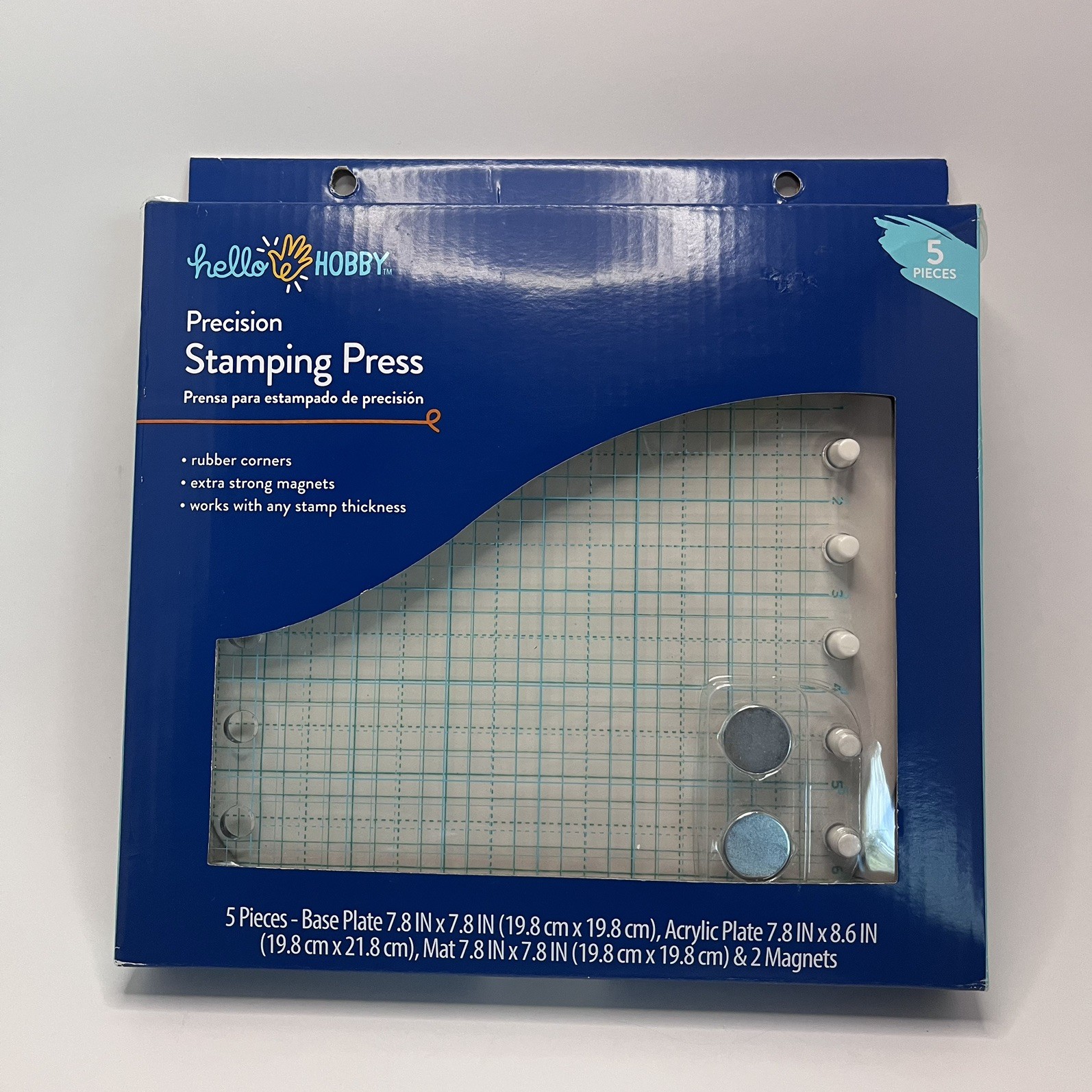 Hello Hobby Precision Stamping Press 5 Piece Set 7.8 x 7.8 in