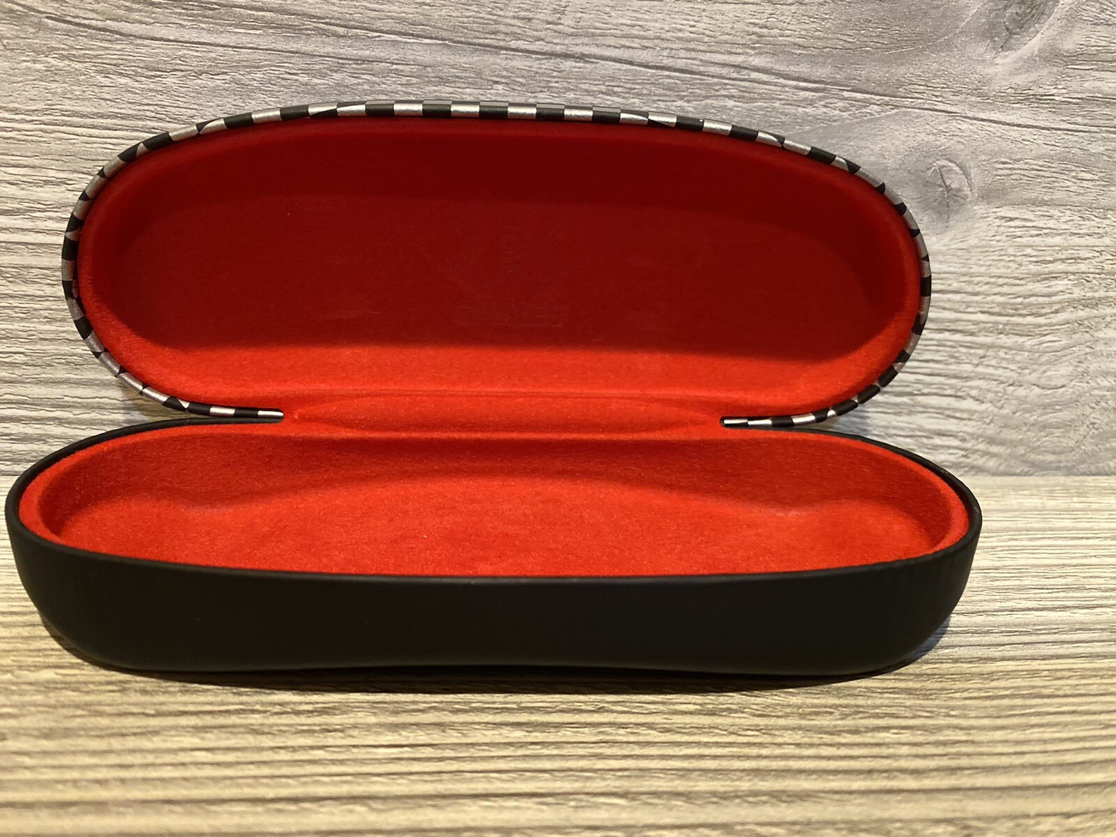 X Games Eye Glass Sunglasses Hard Case Logo Red Felt Lining Case Only EUC