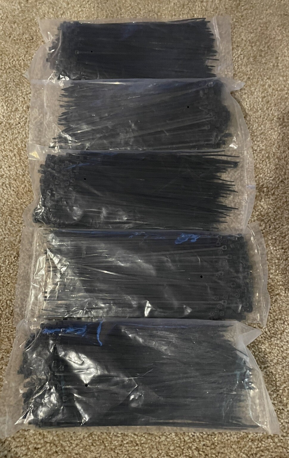 1000 Pcs 8” Plastic Cable Zip Ties Heavy Duty Nylon Wrap Wire.