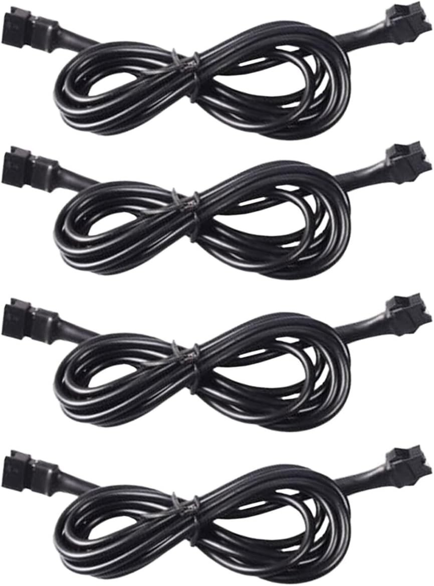 4PCS 59 Inch 4 Pin RGB LED Light Extension Cable Wire Cord Set, Neon Accent Atmo