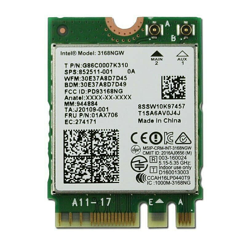Acer Aspire E15 ES1-523 ES1-533 Lenovo Wireless Wifi Card - 3168NGW - 01AX706 8