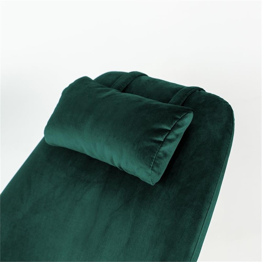 Revi Mid Century Modern Indoor Velvet Nursery Rocking Chairs in Green