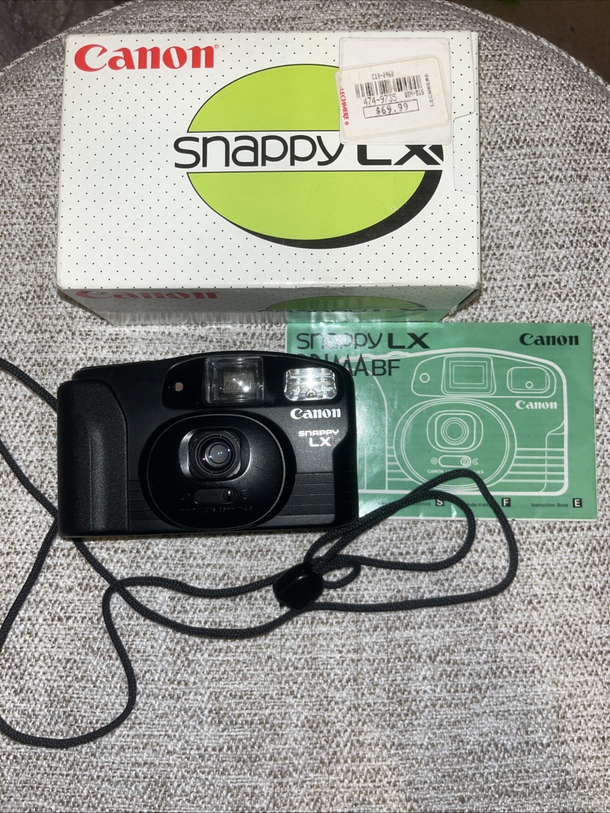 Canon Snappy LX Camera W/ Box & Manual UNTESTED / FOR PARTS