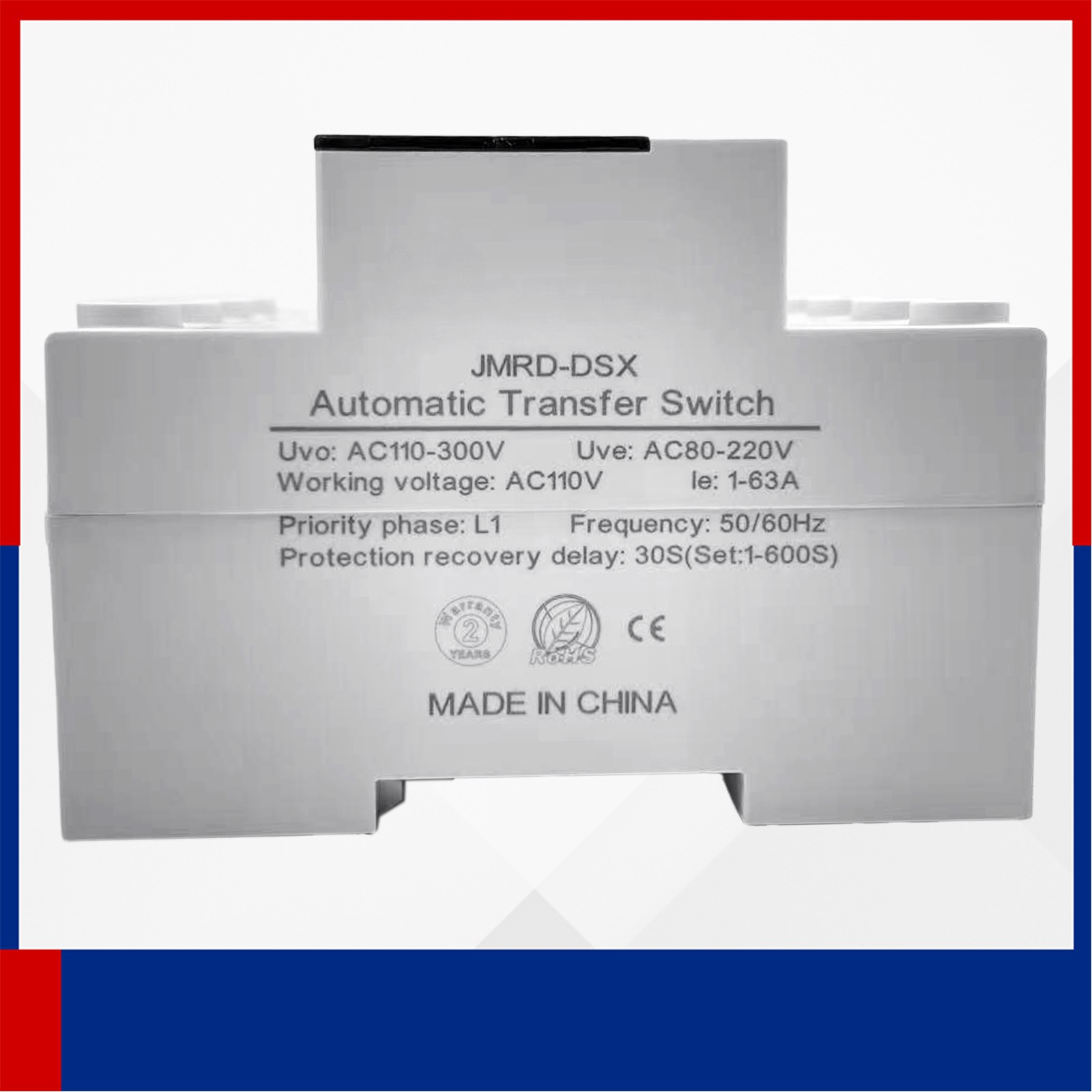 Automatic Transfer Switch 63A 110V Transfer Switch with 5-Digit LED Display
