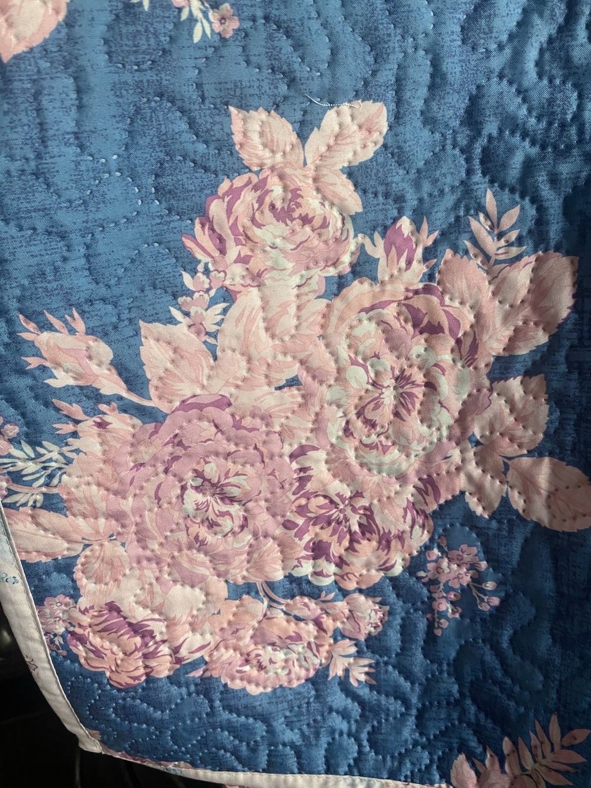 Rachel Ashwell Simply Shabby Chic Full Queen 4 Pc Quilt Pink Blue Shams Pillow
