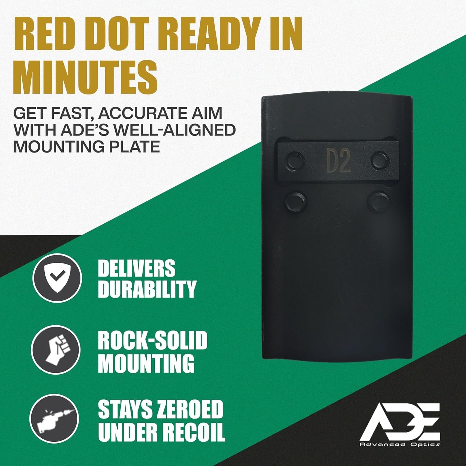 Red Dot Adapter Plate for Non-MOS Models - Fits Taurus TX22 & Canik TP9