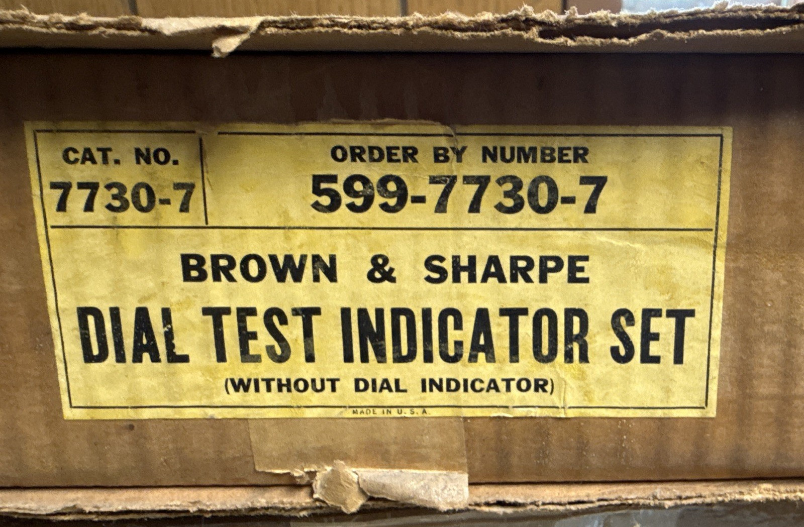 Brown & Sharpe Dial Test Indicator Set w/ Case, Cat 7730-7, MPN 599-7730-7