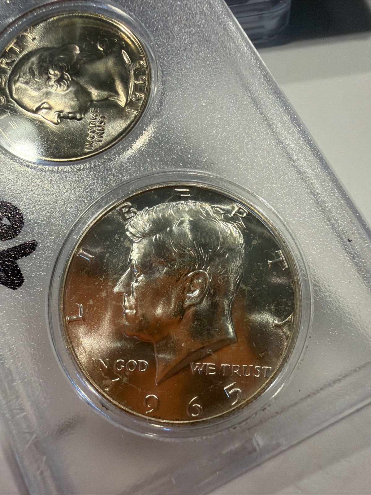 1965 Special Mint Set 40% Silver 50c Only 032816