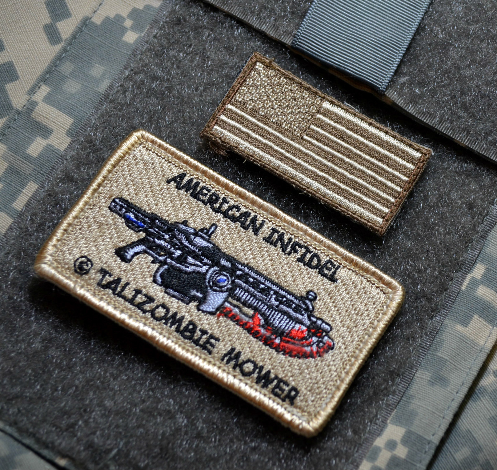JSOTF SFG SEAL SAS JTF2 SAS KSK JTF vêlkrö 2-PC: Taliban Mower + DD US Flag Tab