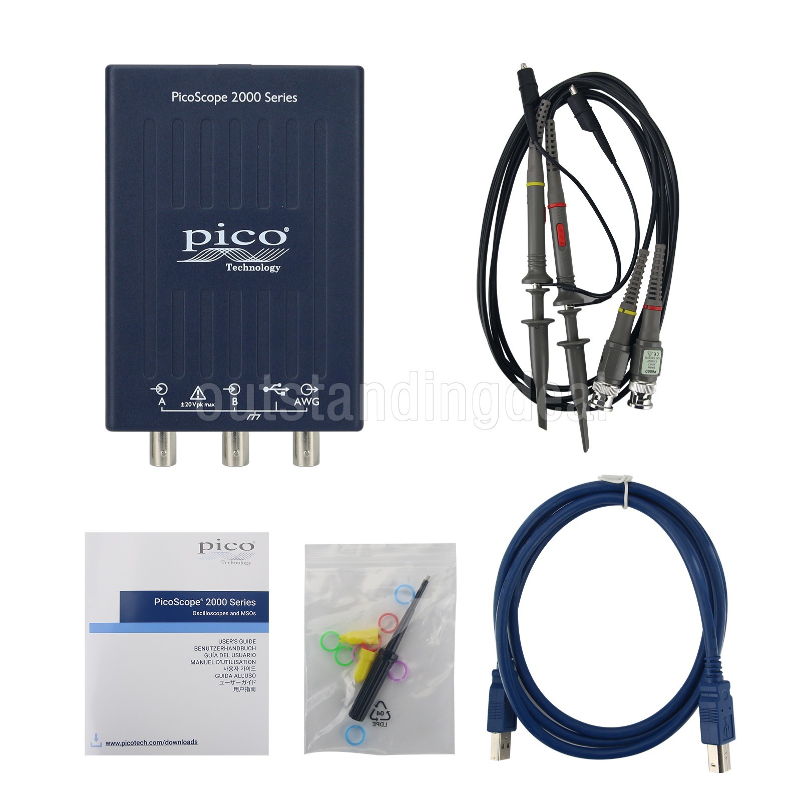 PicoScope 2204A 5-in-1 Oscilloscope 2 Channel Oscilloscope (10MHz 100MS/s) ot25