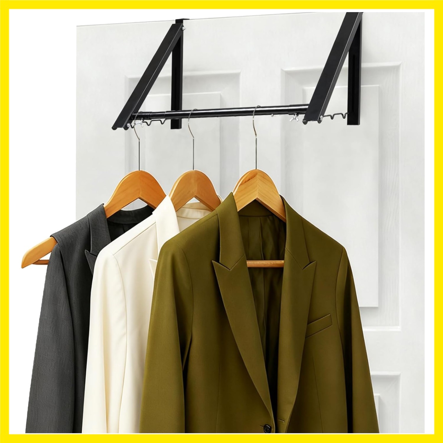 Over The Door Hanger, Foldable Over The Door Drying Rack with 20"-32" Expanda...