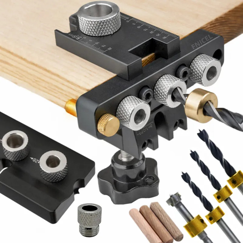 Precision Jig Dowel Cam Jig 3 In 1 Woodworking Dowelling Drilling Guide Kit Tool
