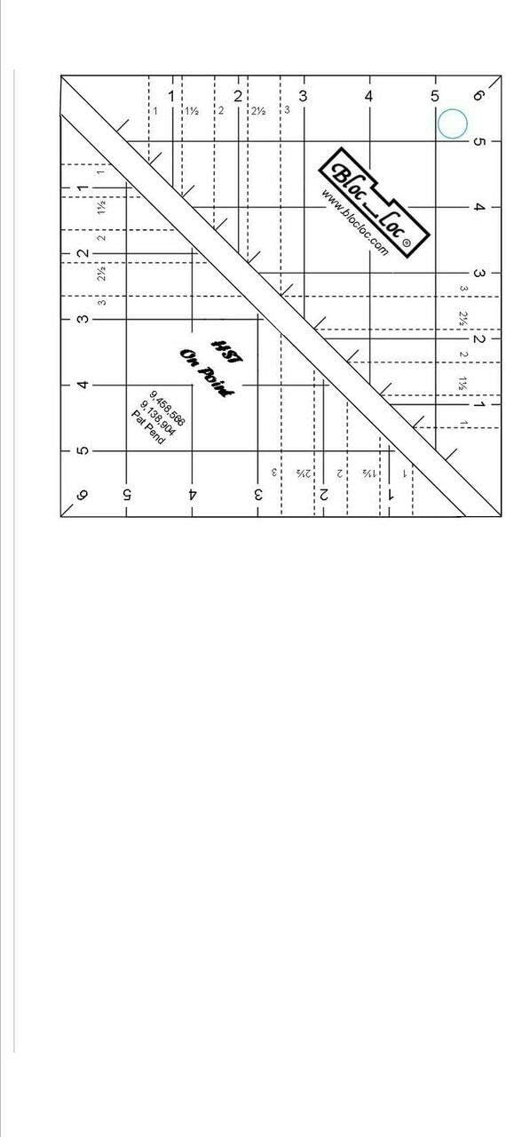 Half Square Acrylic Triangle Ruler, HST- 6.5x6.5 Inches