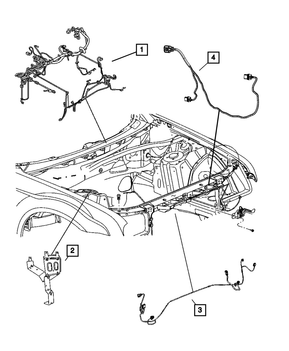 Genuine Mopar Front End Lighting Wiring 68051384AA