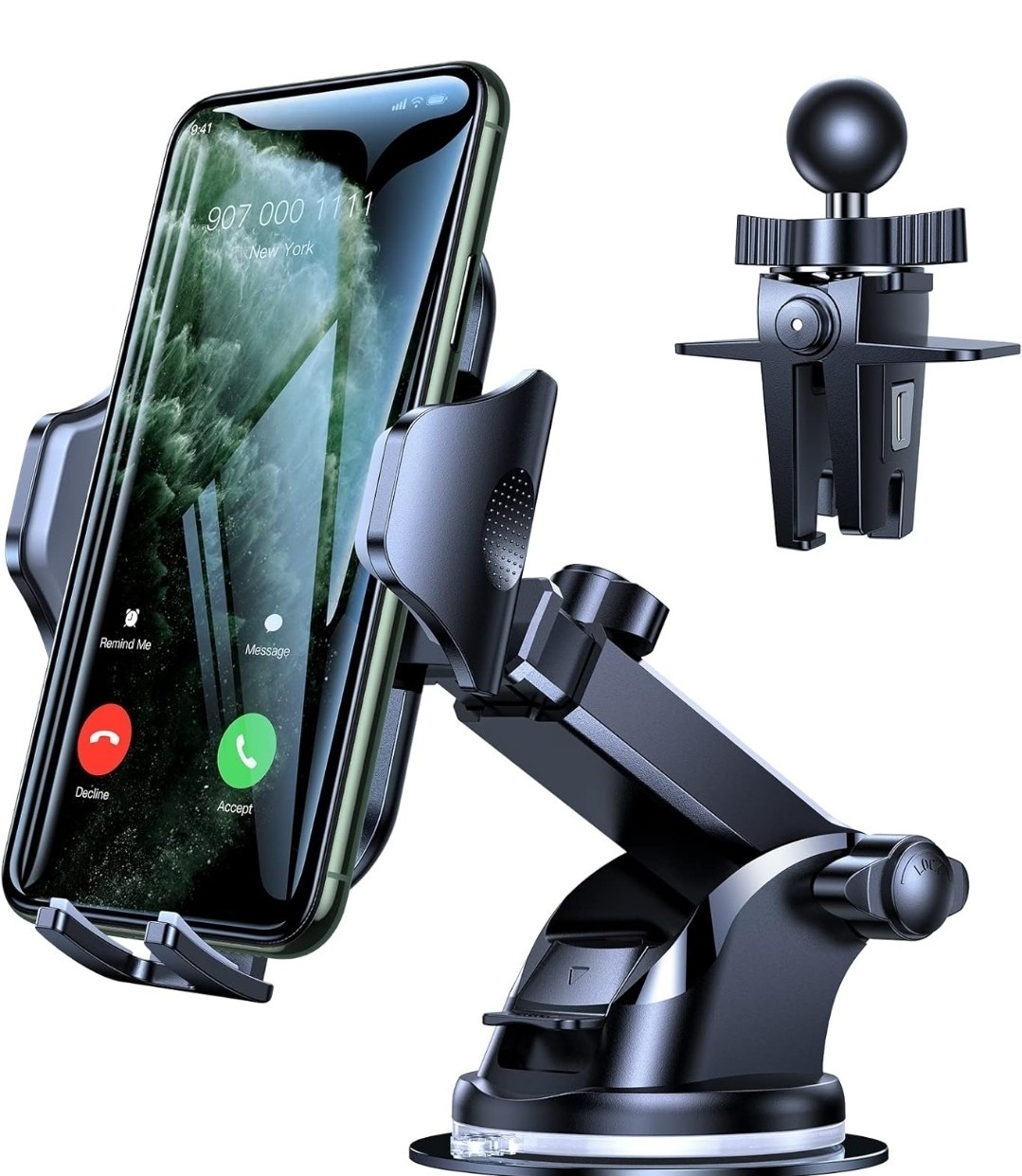 Car phone holder Powerful Suction [Rally Racing-Grade Stability] dash, vent, win
