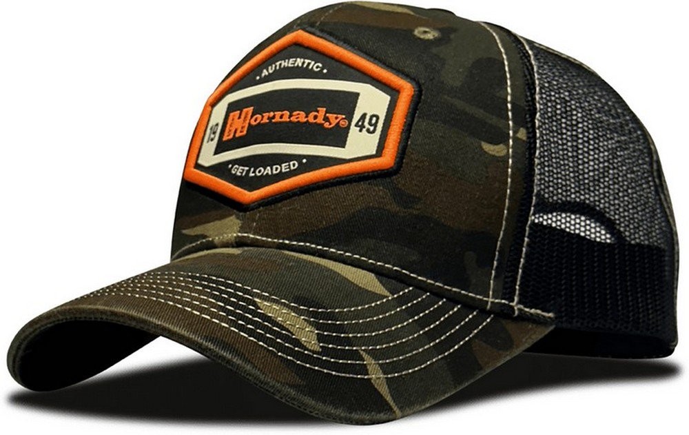 Hornady Design Trucker Hat Camo Adjustable Snapback Curved Bill - 32830