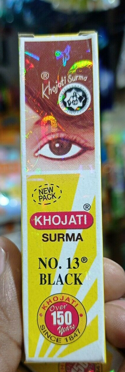 2no. Khojati Surma No. 13 Natural BLACK Surma Kohl Kajal Eyeliner Powder  كحل