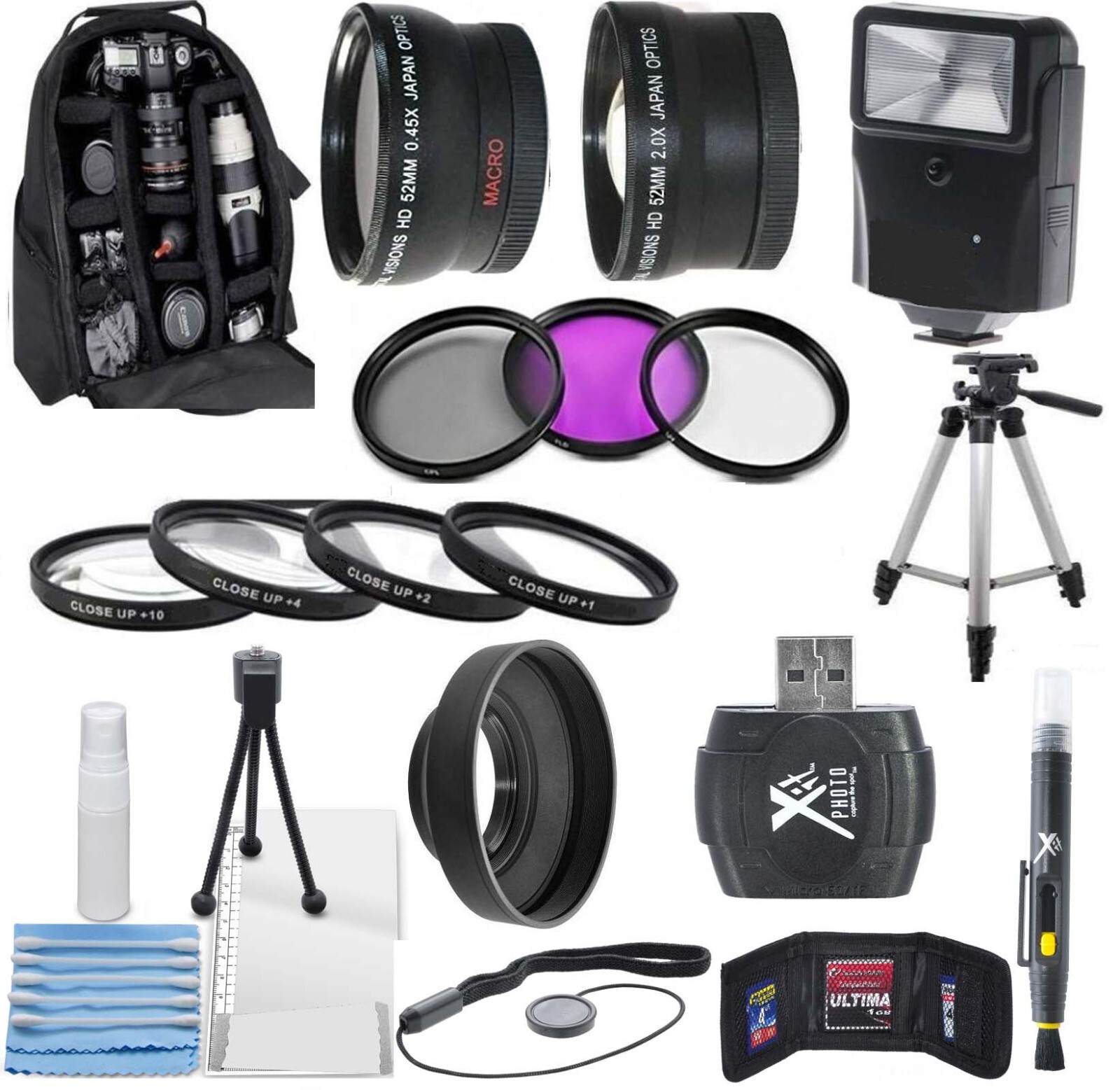 Complete Accessory Kit For Canon EOS M, M2, M3 with EF-M 18-55mm Lens