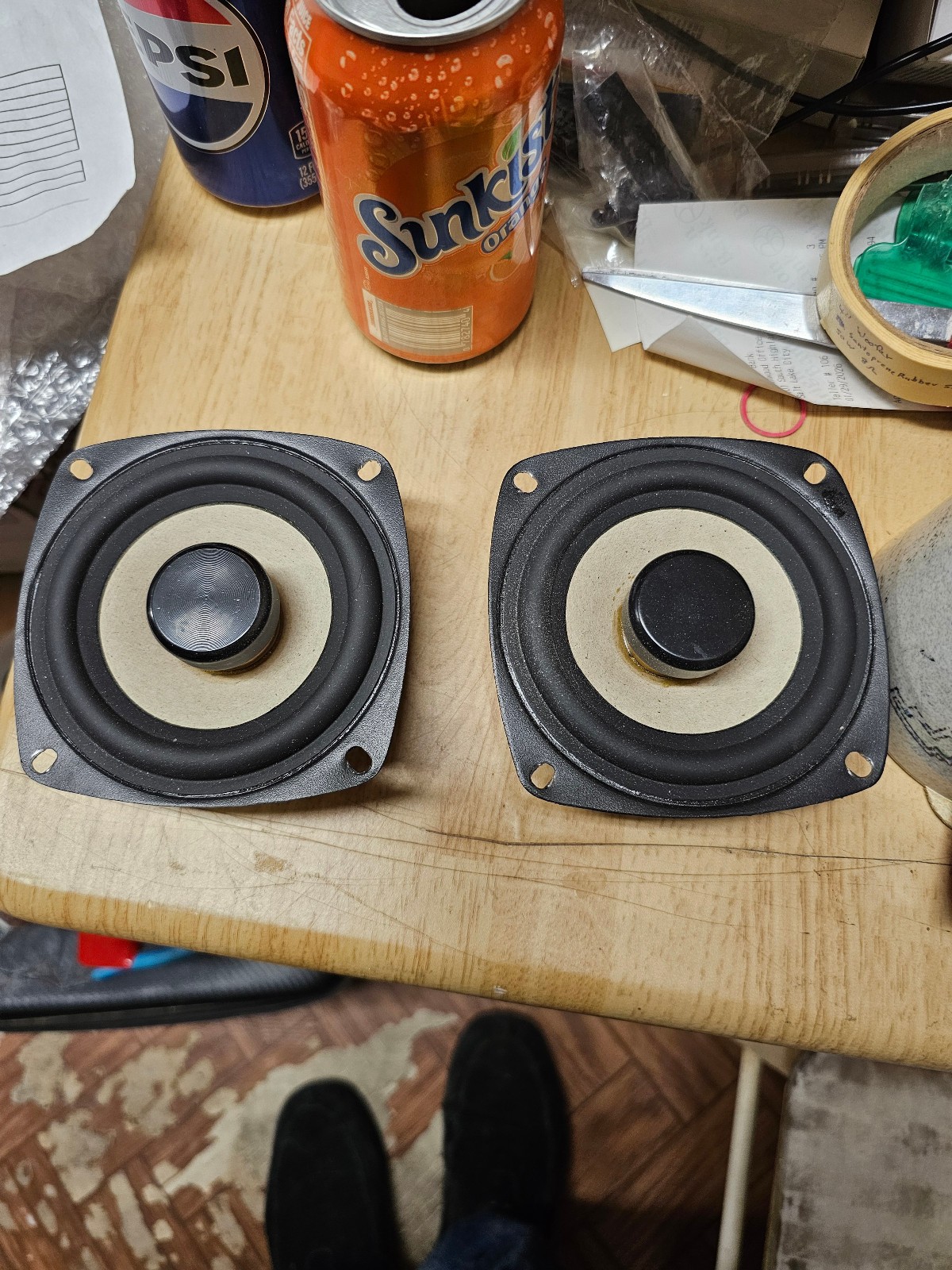 4" 50 Watt 8 Ohm Woofers Reverse Magnet Santoprene Rubber Surround Pair