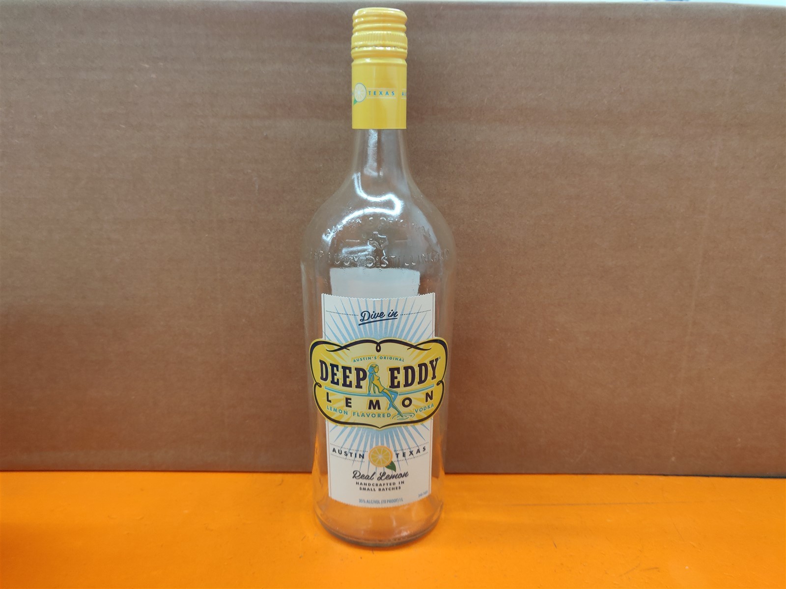 ⭐️⭐️⭐️⭐️⭐️ EMPTY 1L Deep Eddy Lemon Vodka Glass Bottle for Crafts/Upcycle