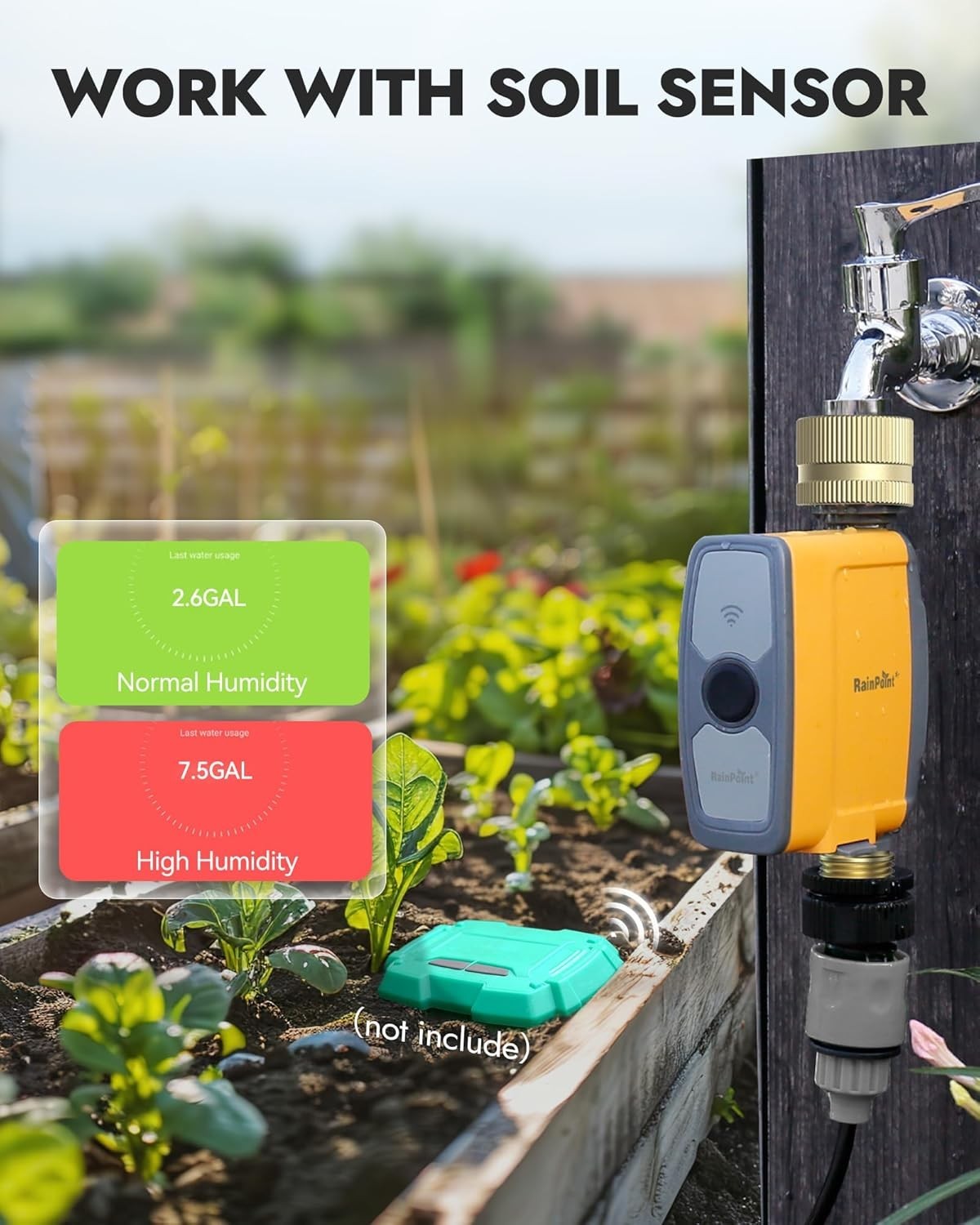 RAINPOINT WiFi Water Timer, Smart Sprinkler System Valve With APP Voice Control