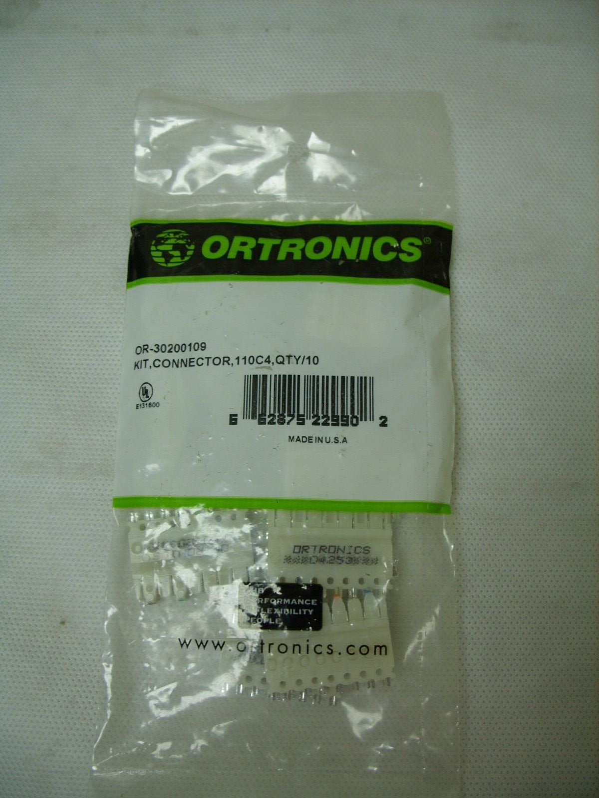 OR-30200109 C4 Clips Ortronics 110C4 Connecting Blocks 4 Pair - 10 Pack