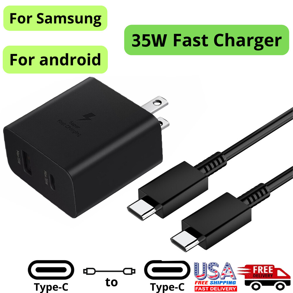 Super PD Power Adapter Duo Wall Charger+Cable For Samsung For Xiaomi Android