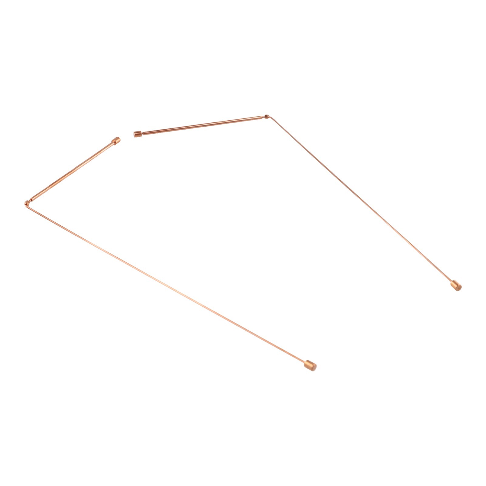 Set of Two Copper Metal Detector Rods for Water and Treasure Discovery