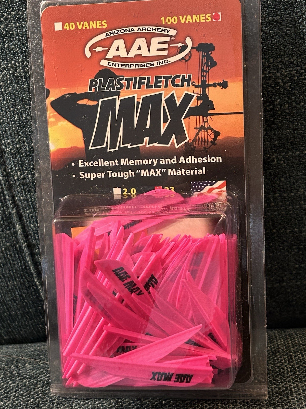 AAE Plastifletch Max - Pink Plastic Vanes 100 Pack PMA20HP100 Missing 1