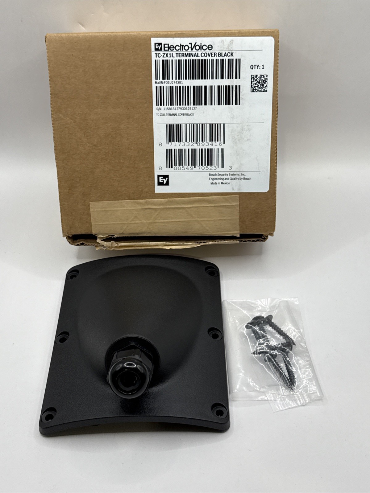 Electro-Voice TC-ZX1I Terminal Cover for ZX1I Speakers Black New